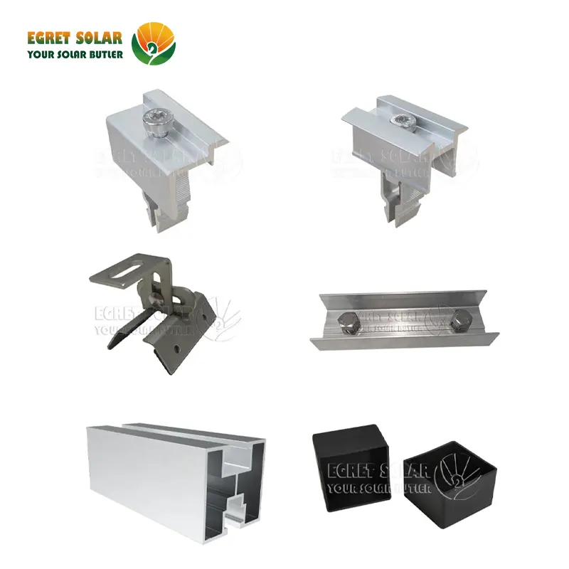 Ayarlanabilir güneş yamuklu metal çatı montaj yapısı