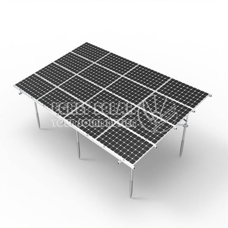 W Tipi Solar Alüminyum Zemin Montaj Braketi