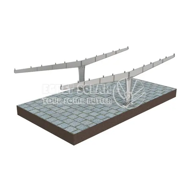 Y Tip Tek Post Solar Carport Montaj Sistemi